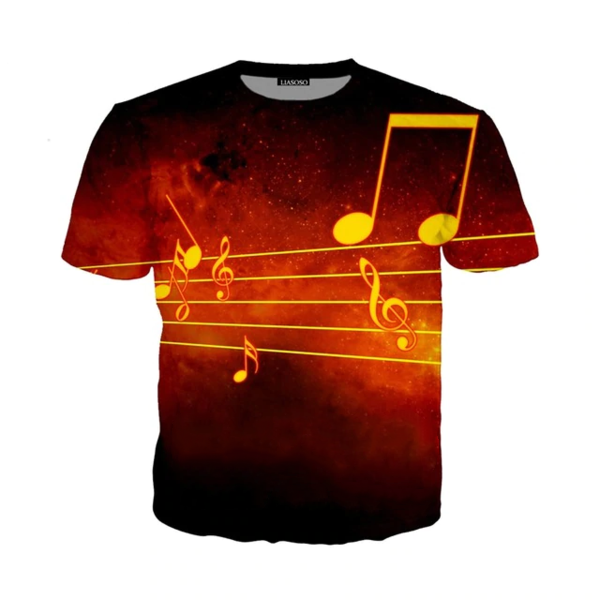 Music Notes 3D Print T-shirt