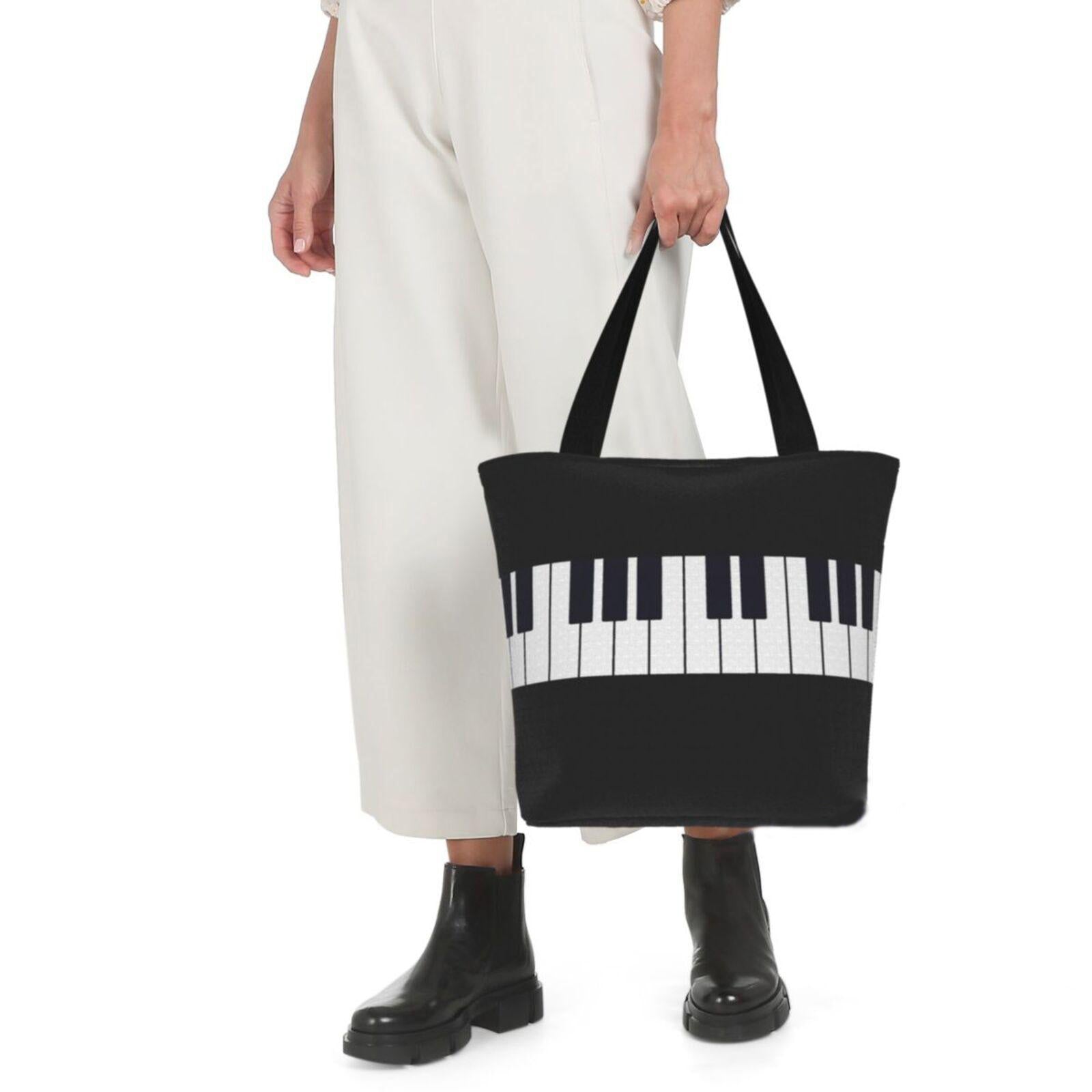 Piano Keys Black Bag