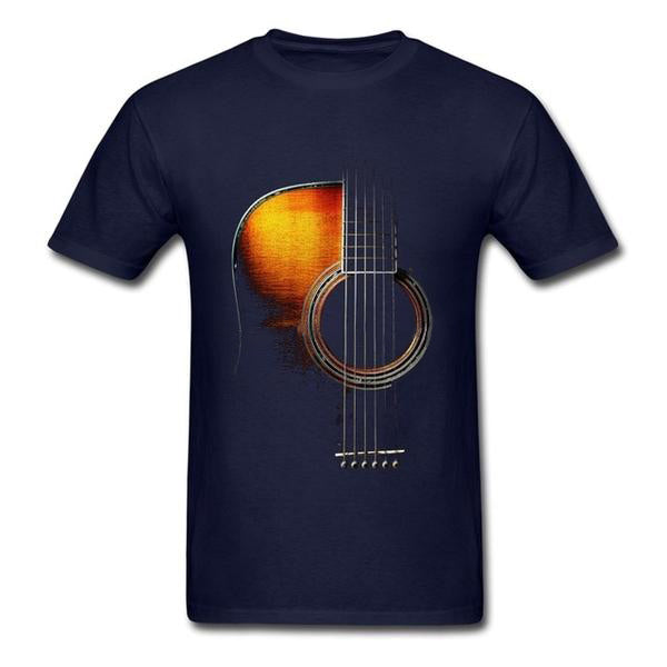 Acoustic Guitar T-Shirt - Navy / XS - { shop_name }} - Review
