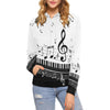 Piano Key and Music Notes Hoodie