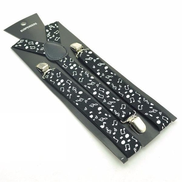 Music Note Clip-on Suspenders