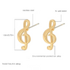 Free - Tiny Music Note Stud Earrings