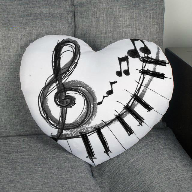 Music Art Heart-Shape Pillowcases