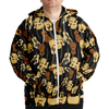 Guitar Wave Plus-Size Zip Hoodie