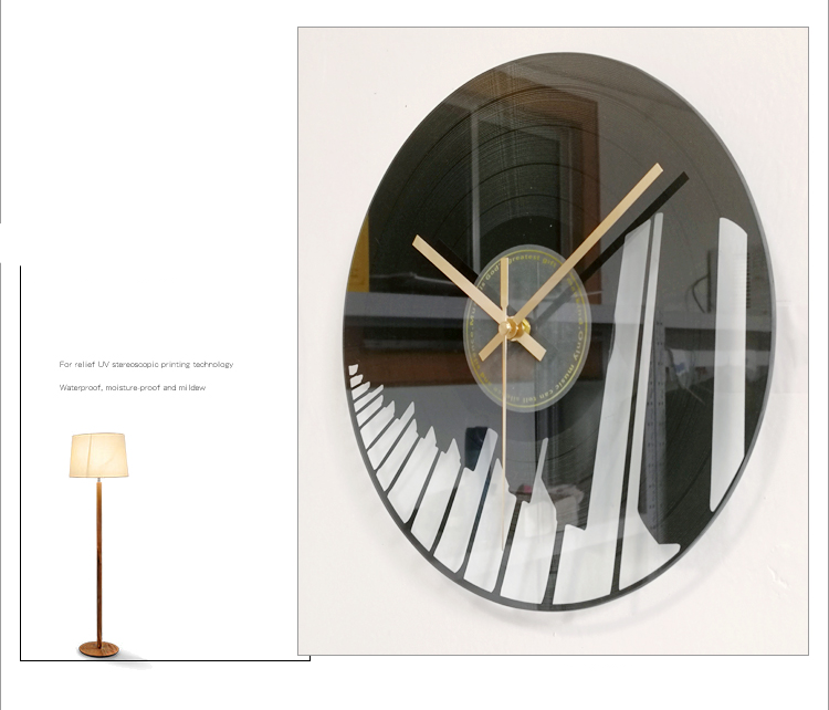 Modern Music Piano Keys Wall Clock