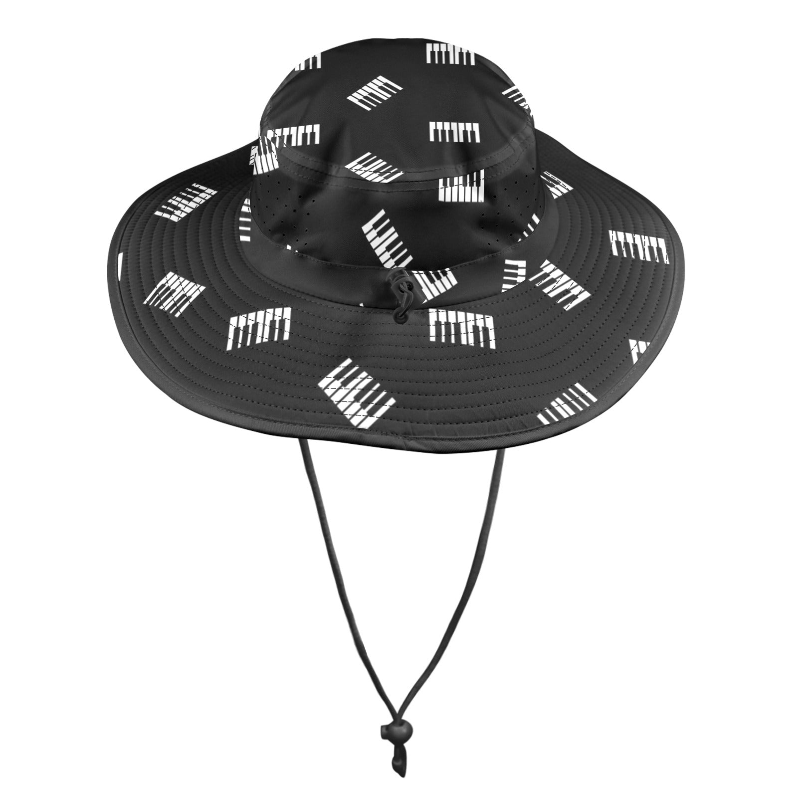 Piano Keyboard Wide Brim Bucket Hat