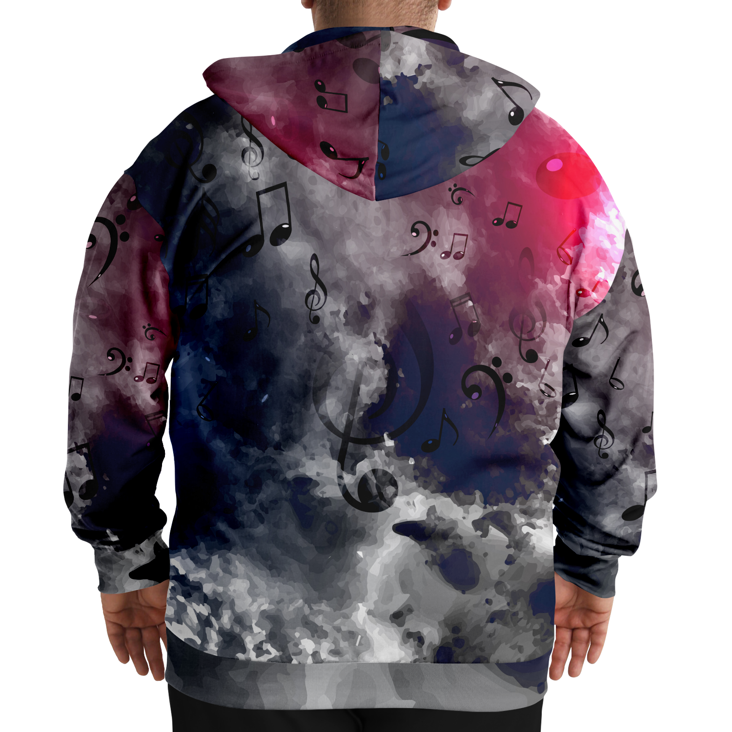 Music Note Abstract Zip Hoodie