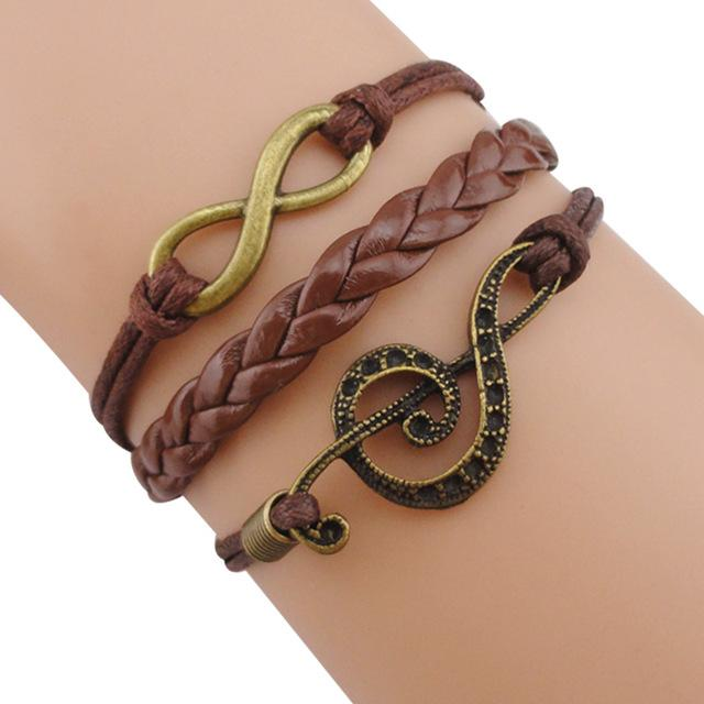 Music Leather Wrap Bracelet