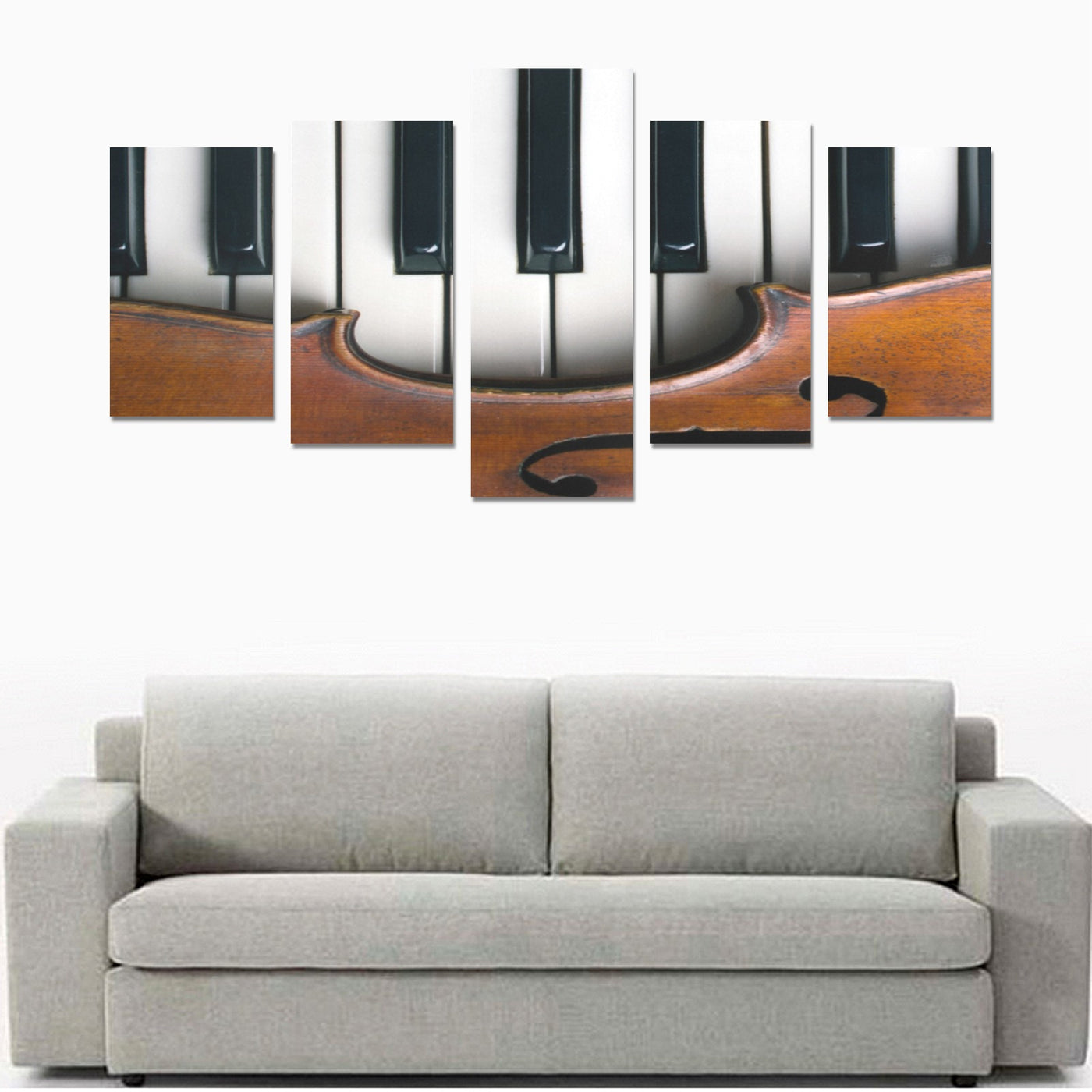 Piano Keys Violin Canvas Wall Art