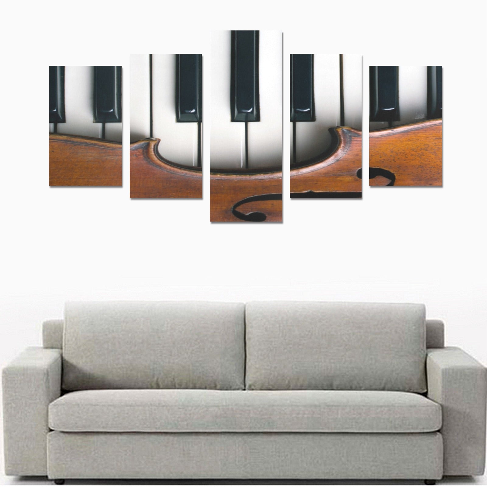 Piano Keys Violin Canvas Wall Art