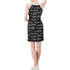 Music Notes Black Sleeveless Dress