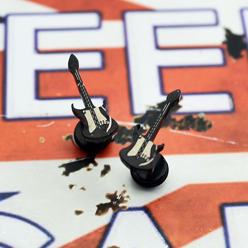 Free - Black Electric Guitar Earrings