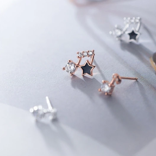 Music Notes Star Shaped Earrings