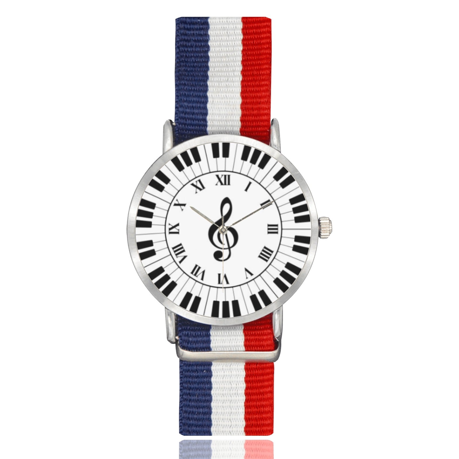 Piano Keys Treble Clef Nylon Watch