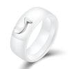Ceramic Music Notes Ring - 6 / White - { shop_name }} - Review