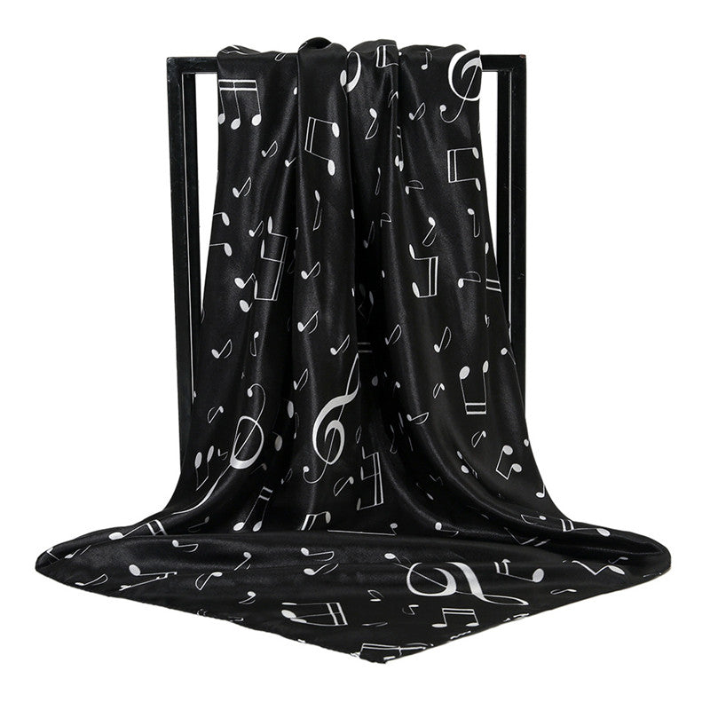 Music Notes Luxury Silk Scarf