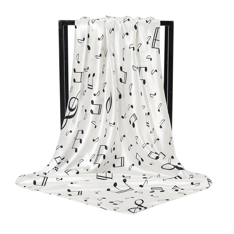Music Notes Luxury Silk Scarf