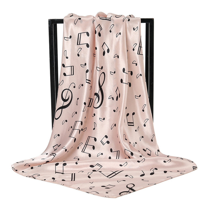 Music Notes Luxury Silk Scarf