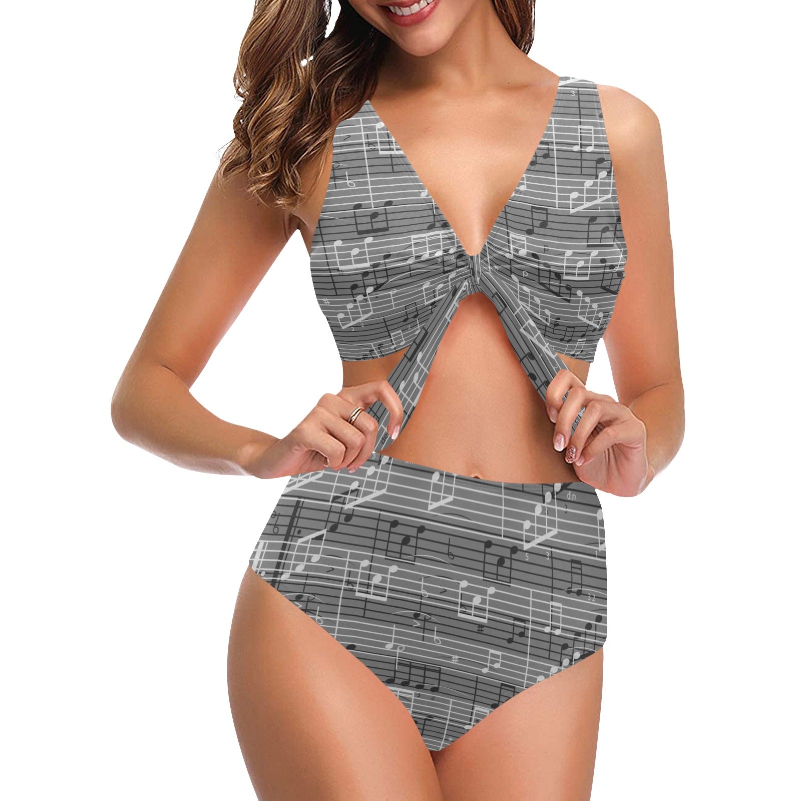 Musical Grey Bikini Swimsuit