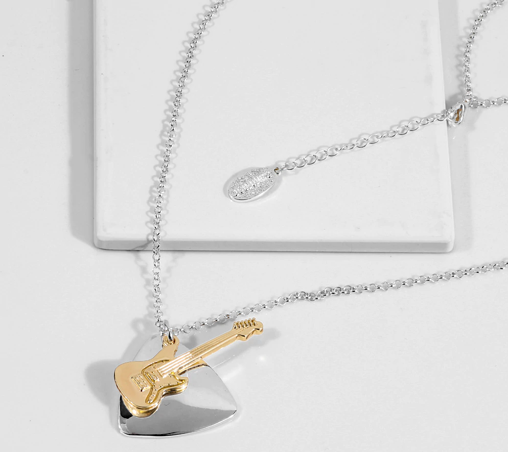 Guitar & Guitar Pick Necklace