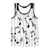 Piano Music 3D Printed Tank Top