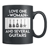 Love Guitar Black Mug