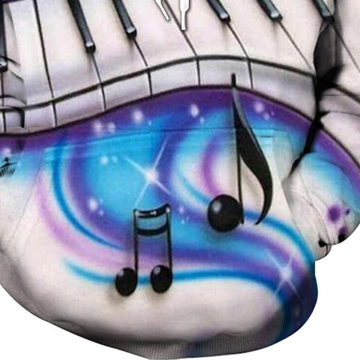 Music Piano Keys 3D Print Hoodie