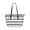 Piano Keys Leather Tote Bag