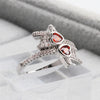 Red Heart Rock Gesture Ring