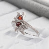 Red Heart Rock Gesture Ring