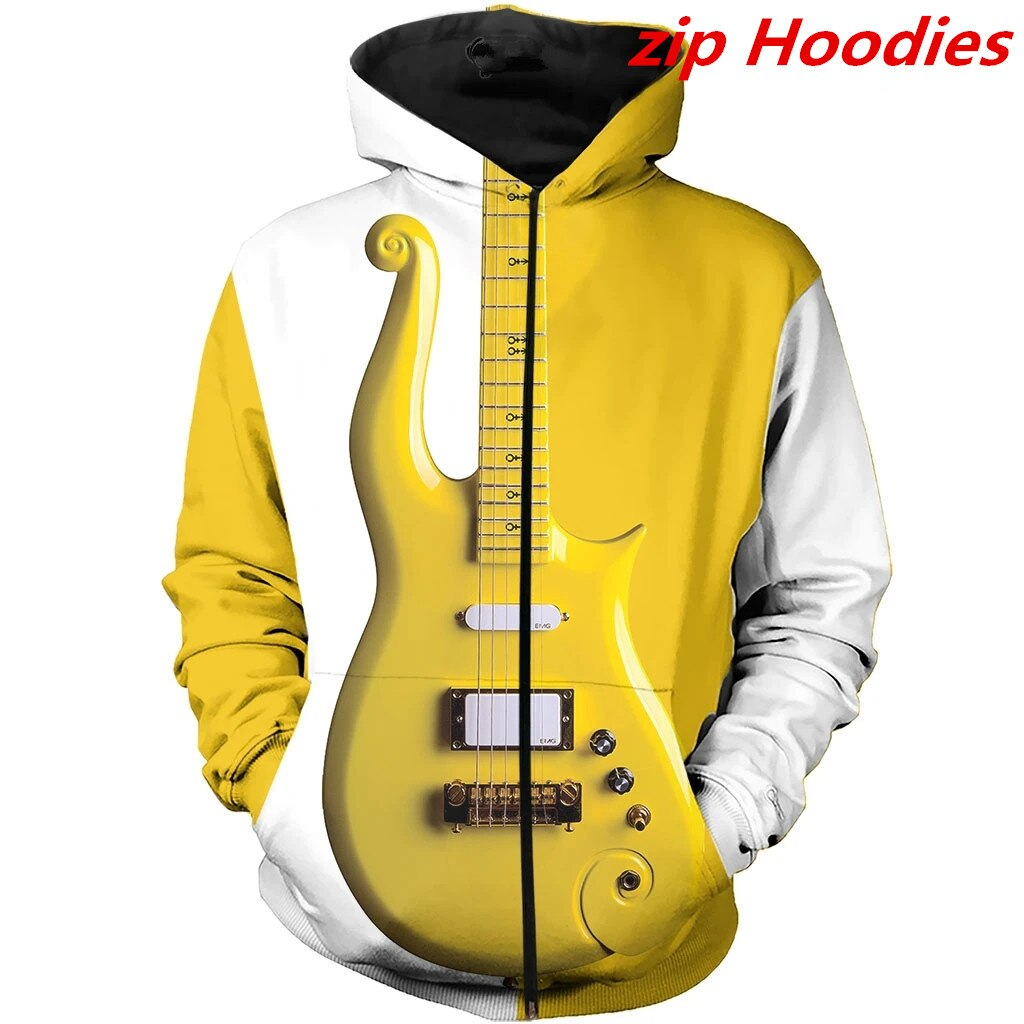 Yellow Electric Guitar Sweatshirt/Hoodie