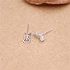 Free - 925 Sterling Silver Music Stud Earrings