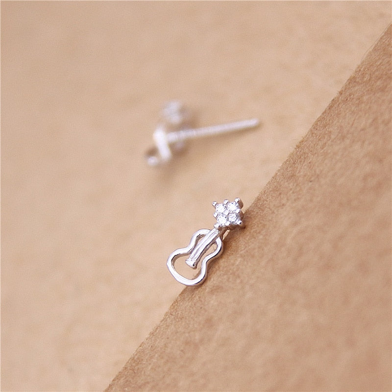 925 Sterling Silver Music Stud Earrings - { shop_name }} - Review