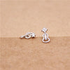 Free - 925 Sterling Silver Music Stud Earrings