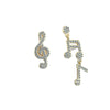 925 Sterling Silver Music Earrings