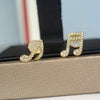Musical Note Zircon Earrings