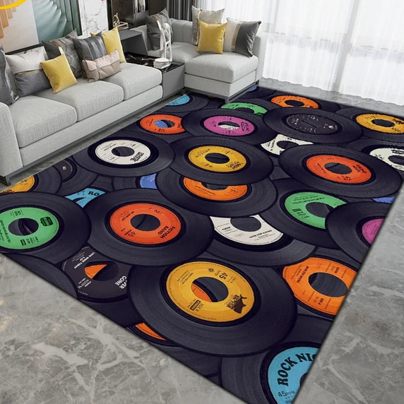 Colorful Vinyl Record Carpet - Artistic Pod