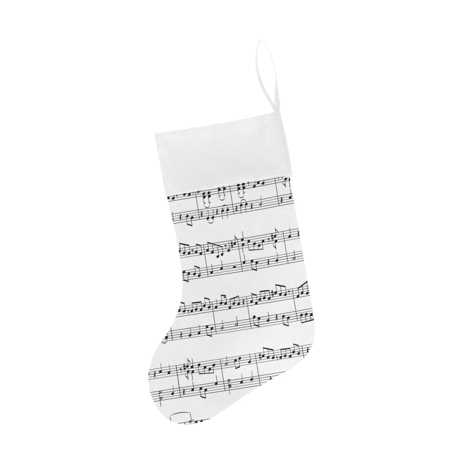 Music Sheet White Christmas Stocking