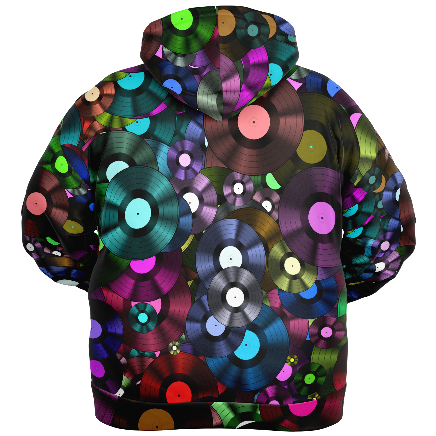 Colorful Vinyl Plus-Size Zip Hoodie - Artistic Pod