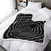 Musical Notes Black Blanket