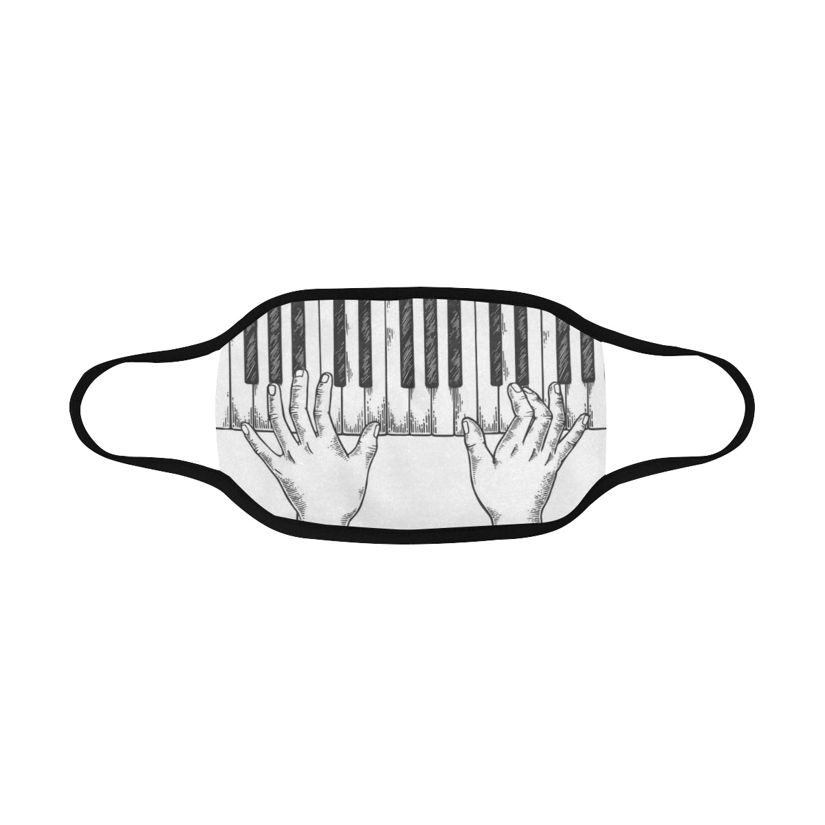 Hands on piano keys Mask