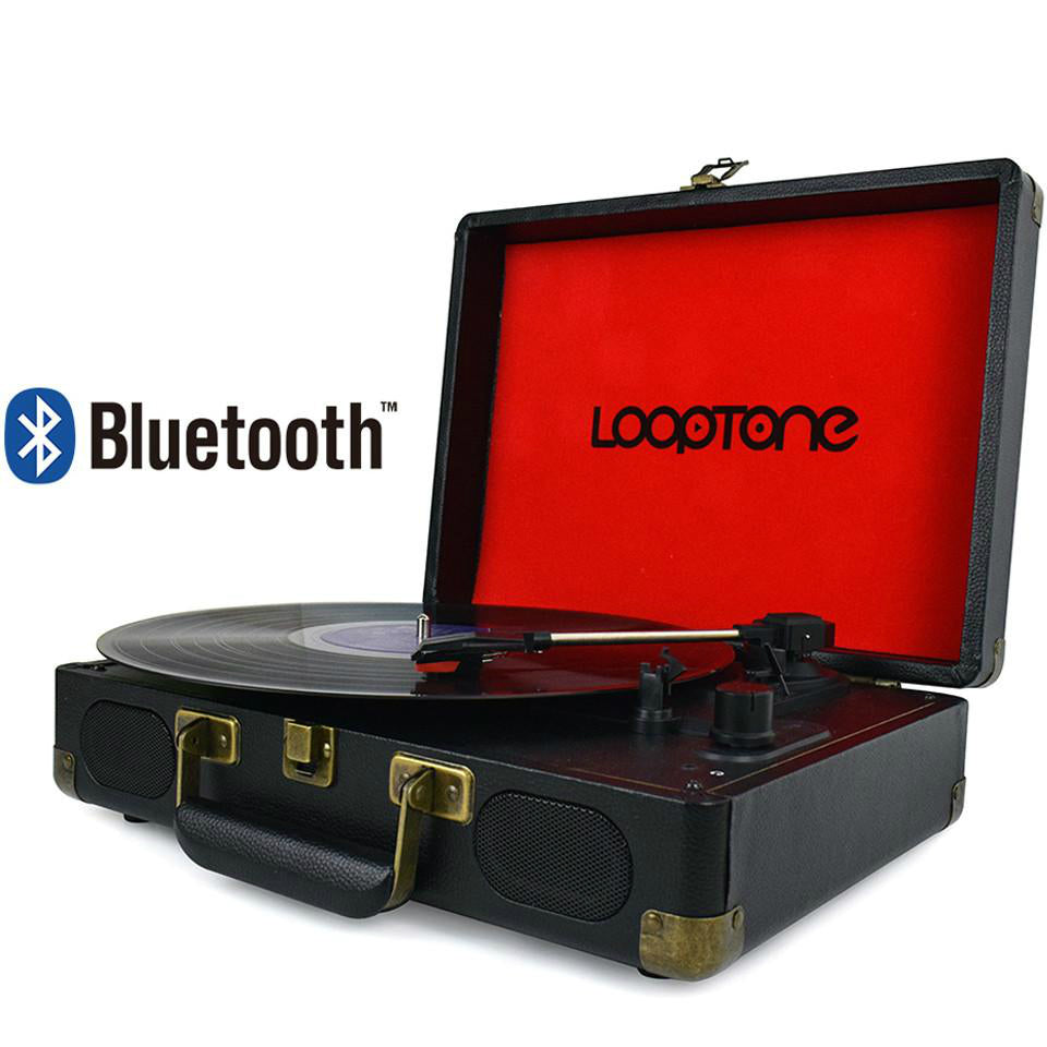 Vintage Bluetooth Portable Turntable Suitcase