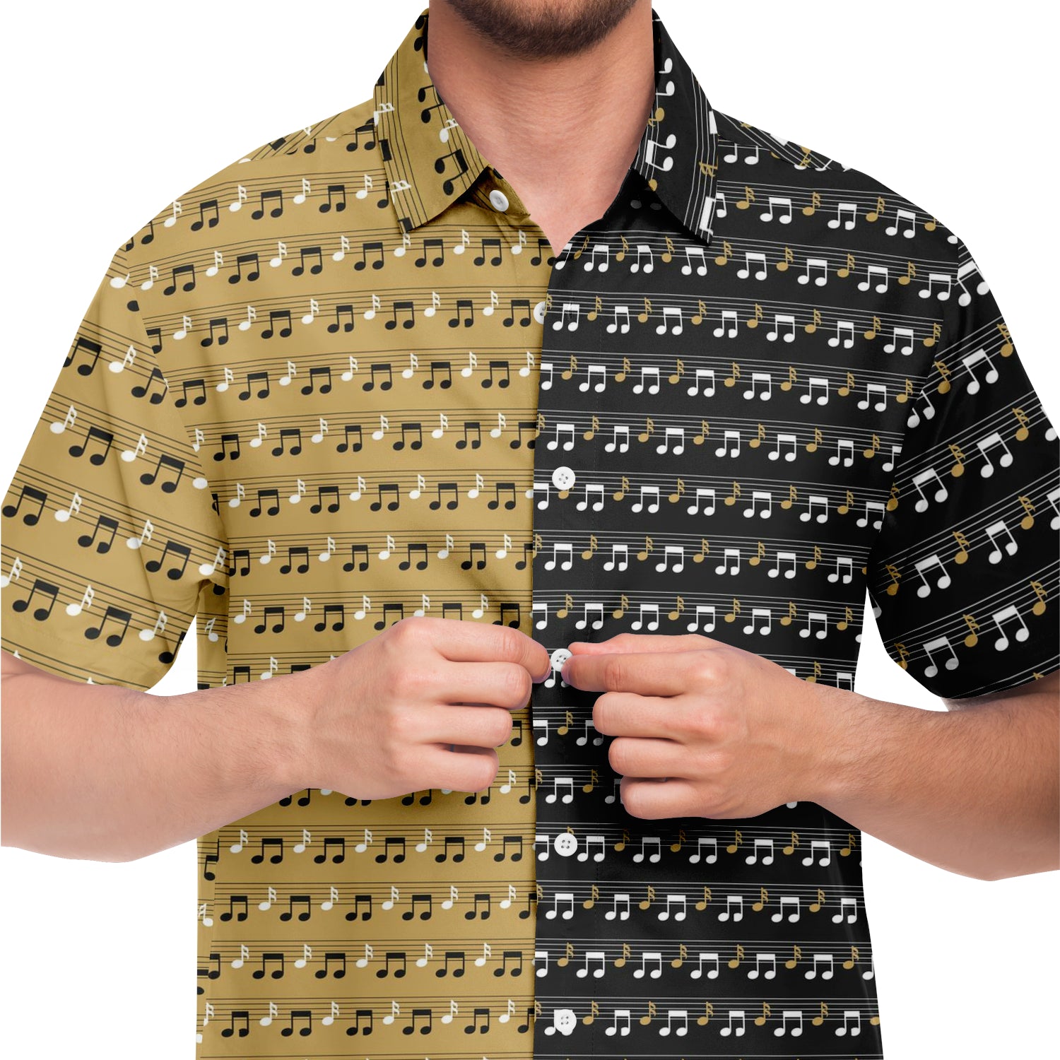 Music Notes Short Sleeve Shirt