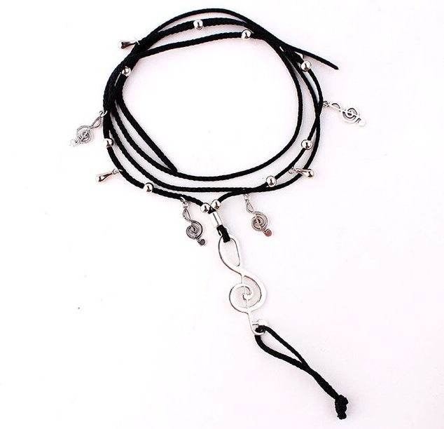 Musical Symbol Silver Anklet