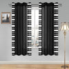 Piano Keys Gauze Curtain 28"x63" (Two Pieces)