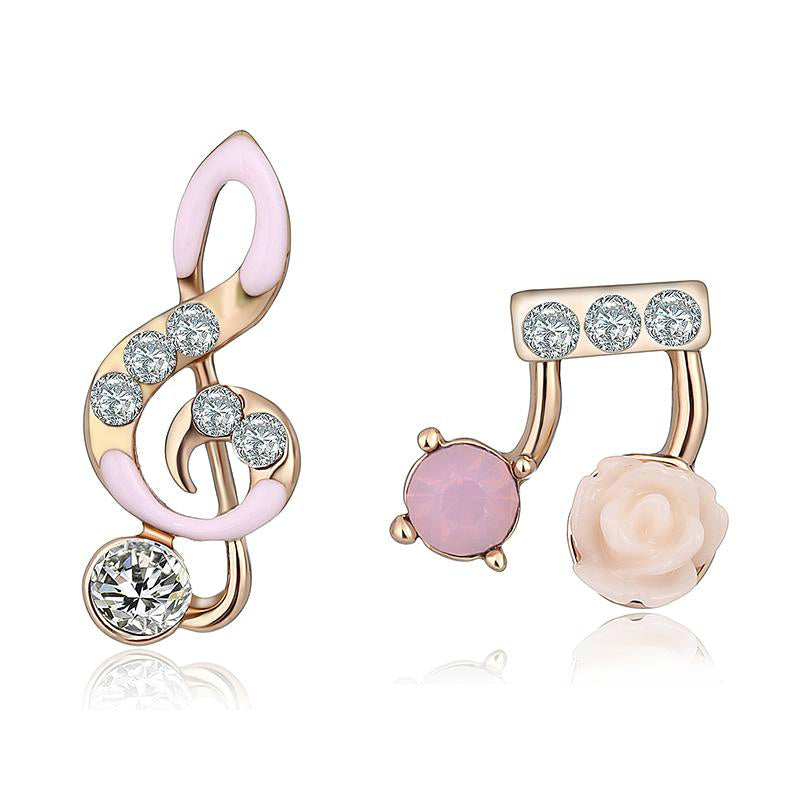 Musical Note Crystal Earrings