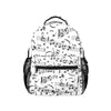 White Music Scores 17-inch Casual Backpack