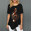 Music Symbol Round Neck T-Shirt