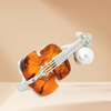 Elegant Violin Brooch