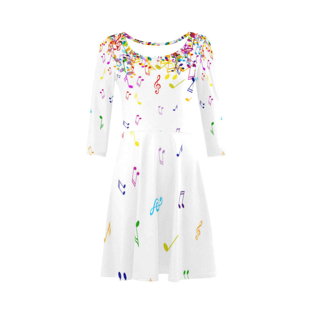 Colorful Music Notes Sleeve Sundress